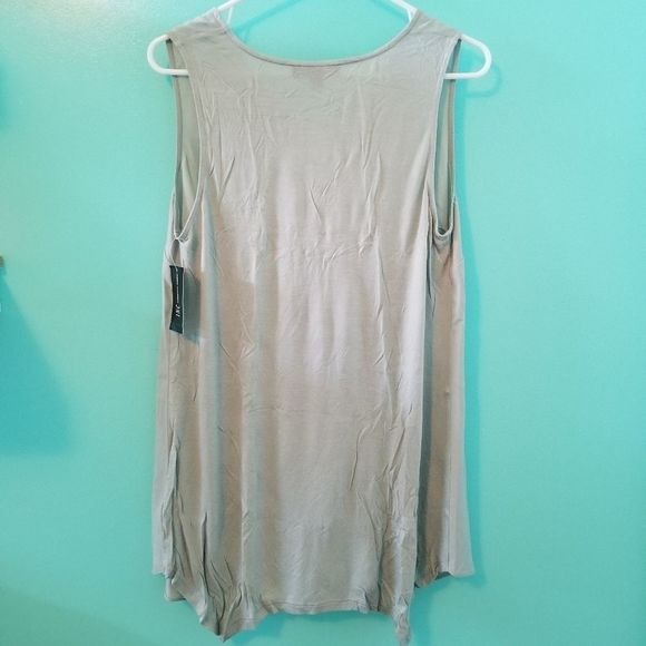 INC Handkerchief Hem Sleeveless V Neck Top - Picture 5 of 6